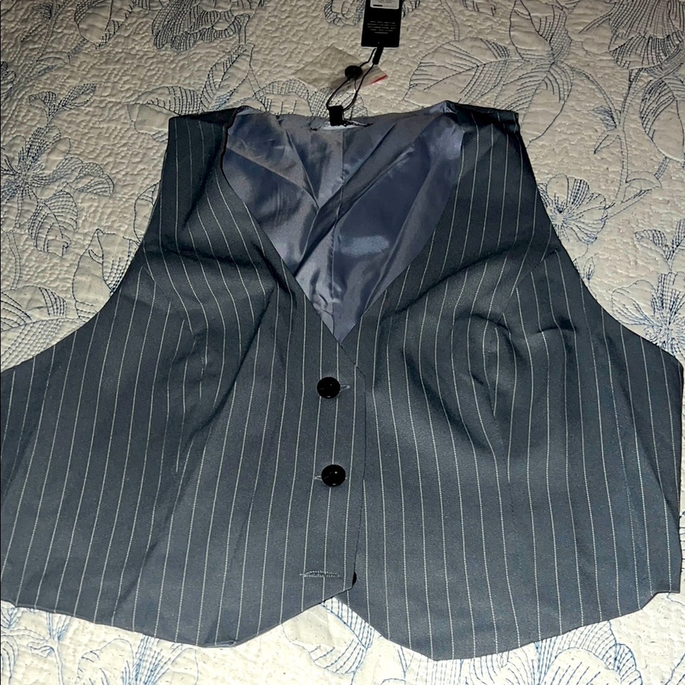 Gray Button Vest